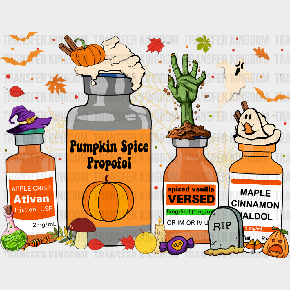 Pumpkin Spice Propofol Drugs Halloween DTF Transfer