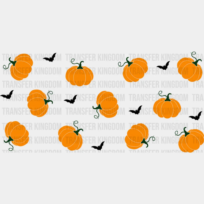 Bats And Pumpkins - UV DTF Transfer Cup Wrap UV DTF Sticker