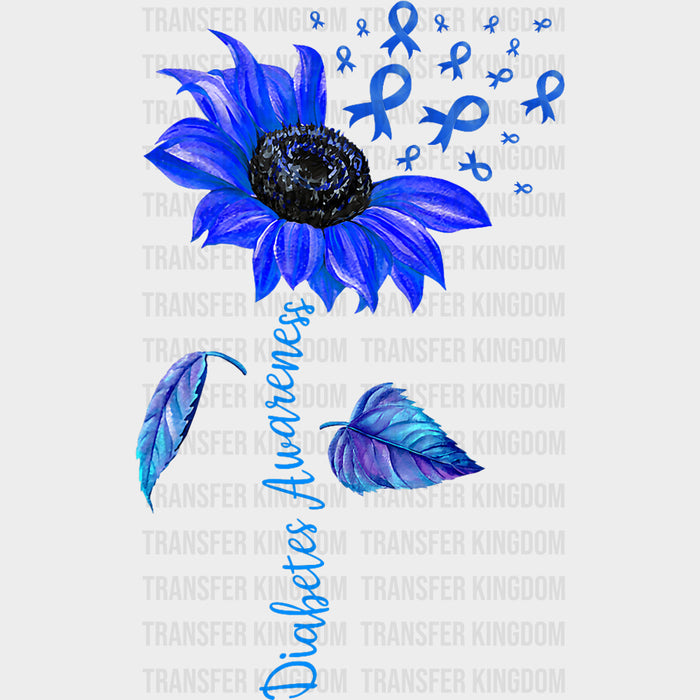 Purple Flower - Diabetes DTF Transfers