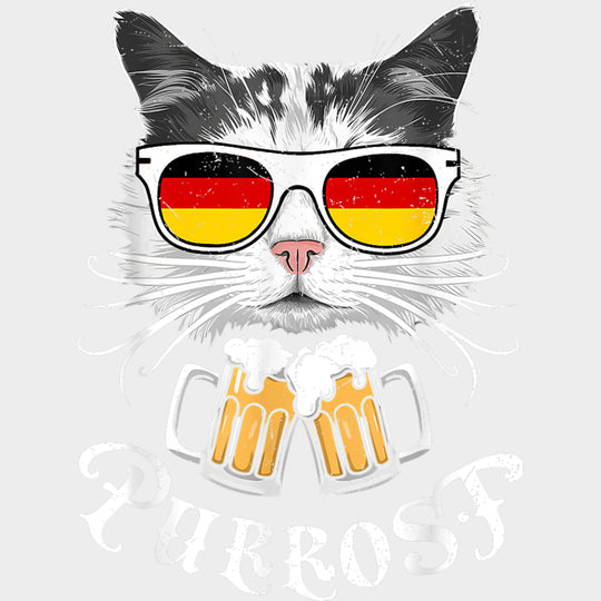 Purrost Cat - Oktoberfest DTF Transfers Adult Unisex - S & M (10’’) / Light Color Design (See Imaging)