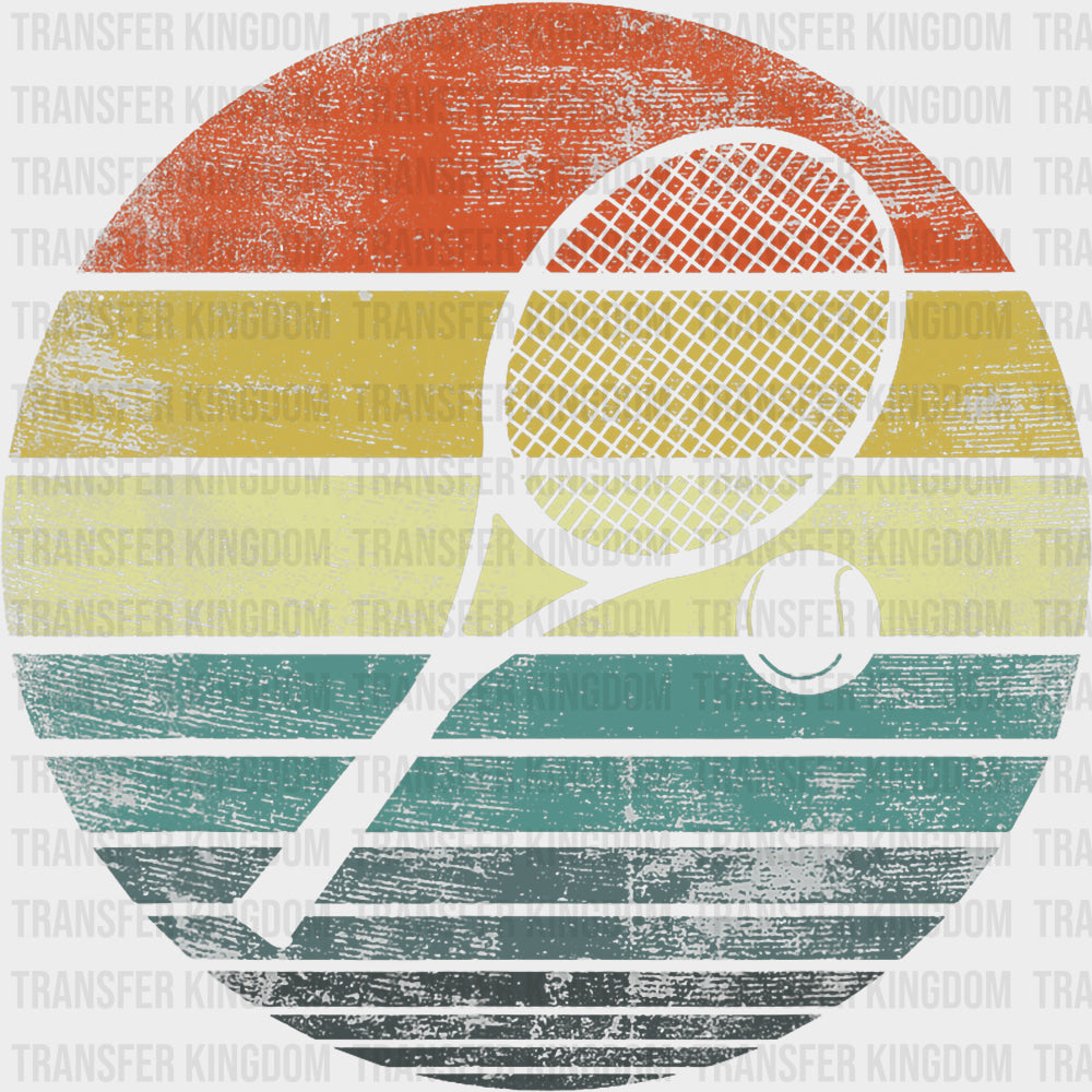 Racket & Ball Circular Design - Tennis DTF Transfers