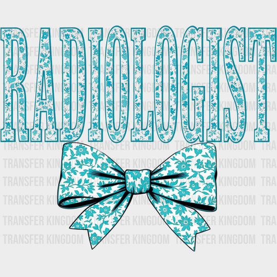 Radiologist Turquoise Ribbon - Radiology DTF Transfers