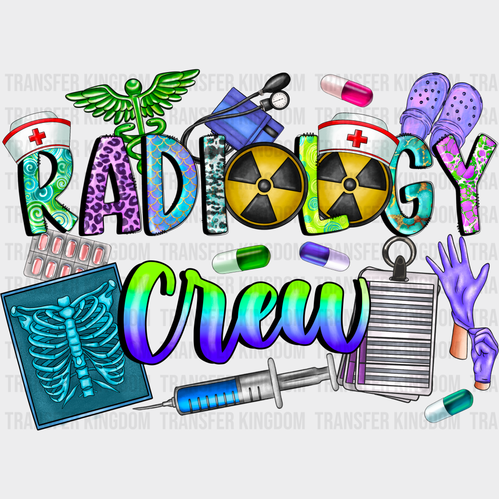 Radiology Crew Doodles Design - Dtf Transfers