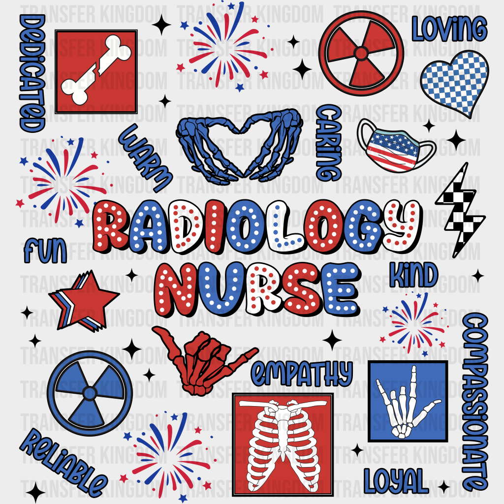 Radiology Nurse 4Th Of July Design - Dtf Transfers