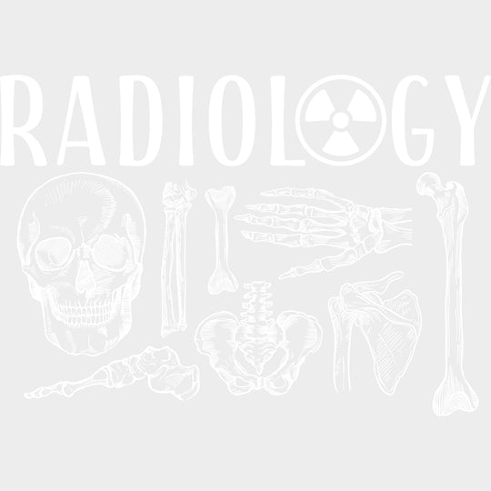 Radiology Skeleton - Radiology DTF Transfers Adult Unisex - S & M (10’’) / Light Color Design (See Imaging)