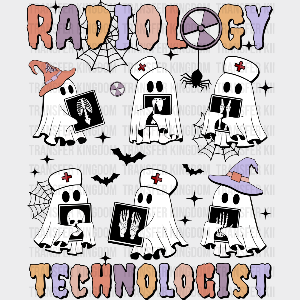 Radiology Technologist Halloween DTF Transfer Adult Unisex S & M (10’’) / Dark Color Design (See Imaging)