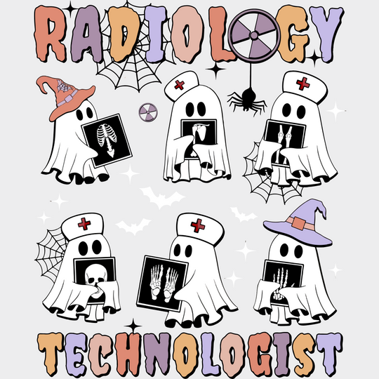 Radiology Technologist Halloween DTF Transfer Adult Unisex S & M (10’’) / Light Color Design (See Imaging)