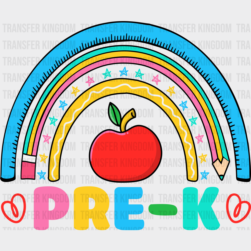 Rainbow Pre-K Design - Dtf Heat Transfer