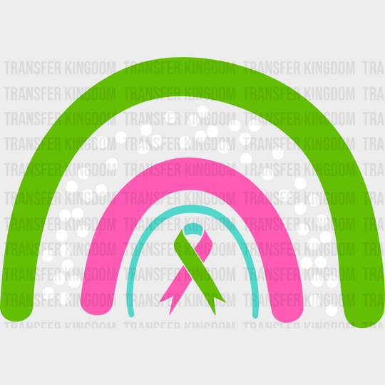 Rainbow Ribbon Design - Metastatic Breast Cancer Dtf Transfer Unisex S & M (10’’) / Light Color