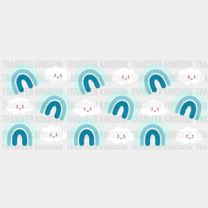 Rainbows And Clouds UV DTF Transfer Cup Wrap UV DTF Sticker