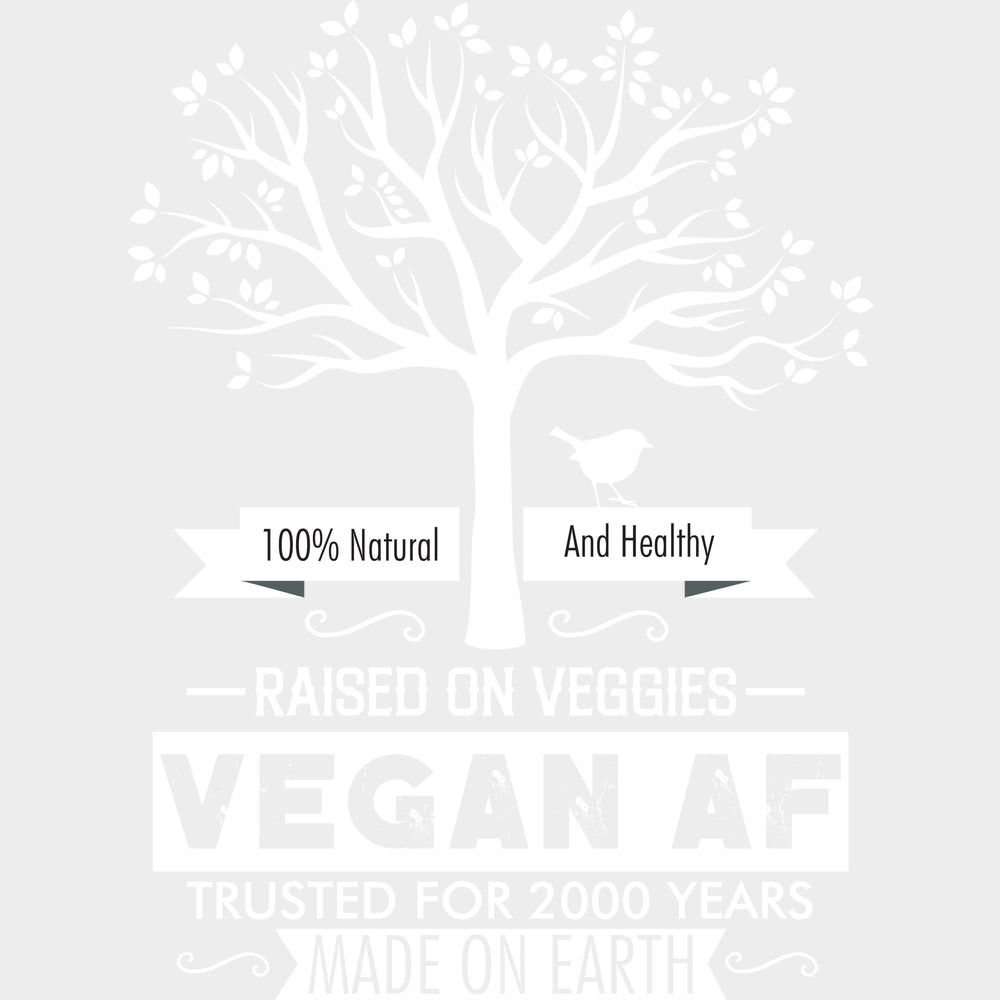 Raised On Veggies Vegan AF - Vegan DTF Transfers - Adult Unisex - S & M (10’’) / Light Color Design (See Imaging)