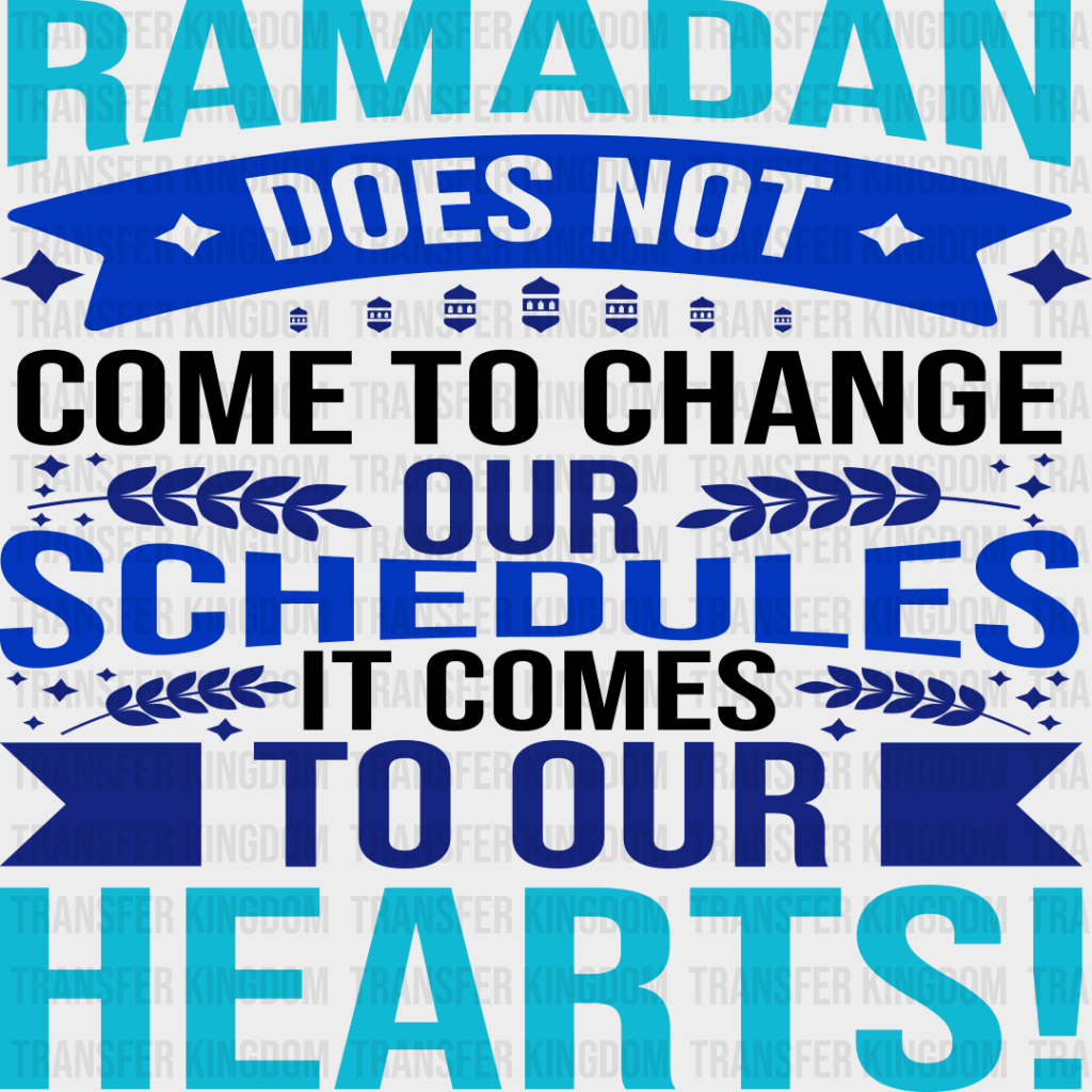 Ramadan Comes To Our Hearts - Muslim Dtf Transfer Unisex S & M (10’’) / Dark Color Design See