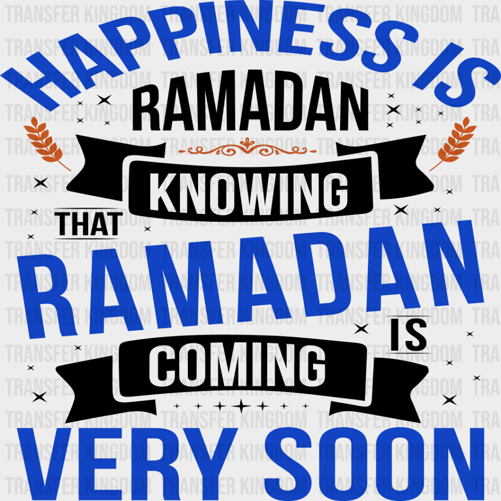 Ramadan Coming Very Soon - Muslim Dtf Transfer Unisex S & M (10’’) / Dark Color Design See Imaging