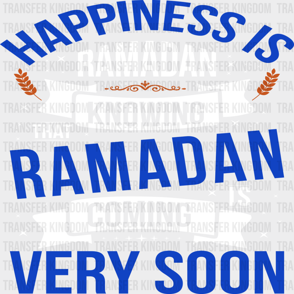 Ramadan Coming Very Soon - Muslim Dtf Transfer Unisex S & M (10’’) / Light Color Design See Imaging