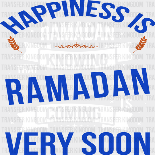 Ramadan Coming Very Soon - Muslim Dtf Transfer Unisex S & M (10’’) / Light Color Design See Imaging