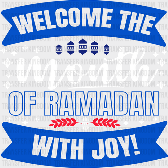 Ramadan With Joy - Muslim Dtf Transfer Unisex S & M (10’’) / Light Color Design See Imaging