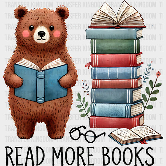 Read More Books - Reading DTF Transfers Adult Unisex - S & M (10’’) / Dark Color Design (See Imaging)