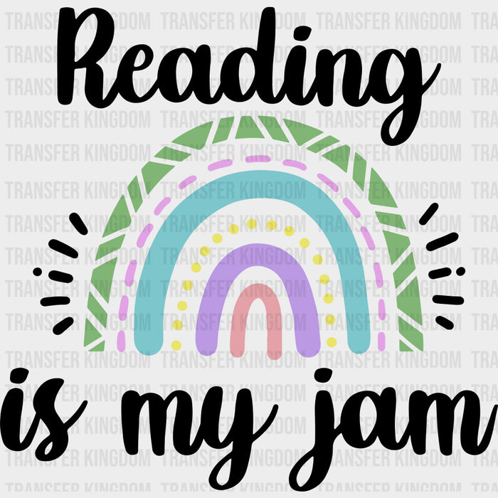 Reading Is My Jam, Rainbow - Librarian DTF Transfers