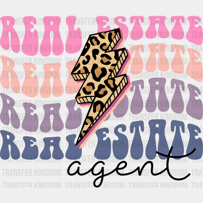 Real Estate Agent Cheetah Print Design - Realtor DTF Transfer