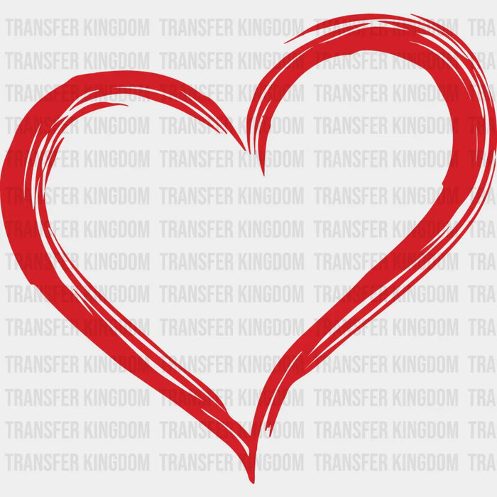 Red Heart Valentine's Day Design - DTF heat transfer