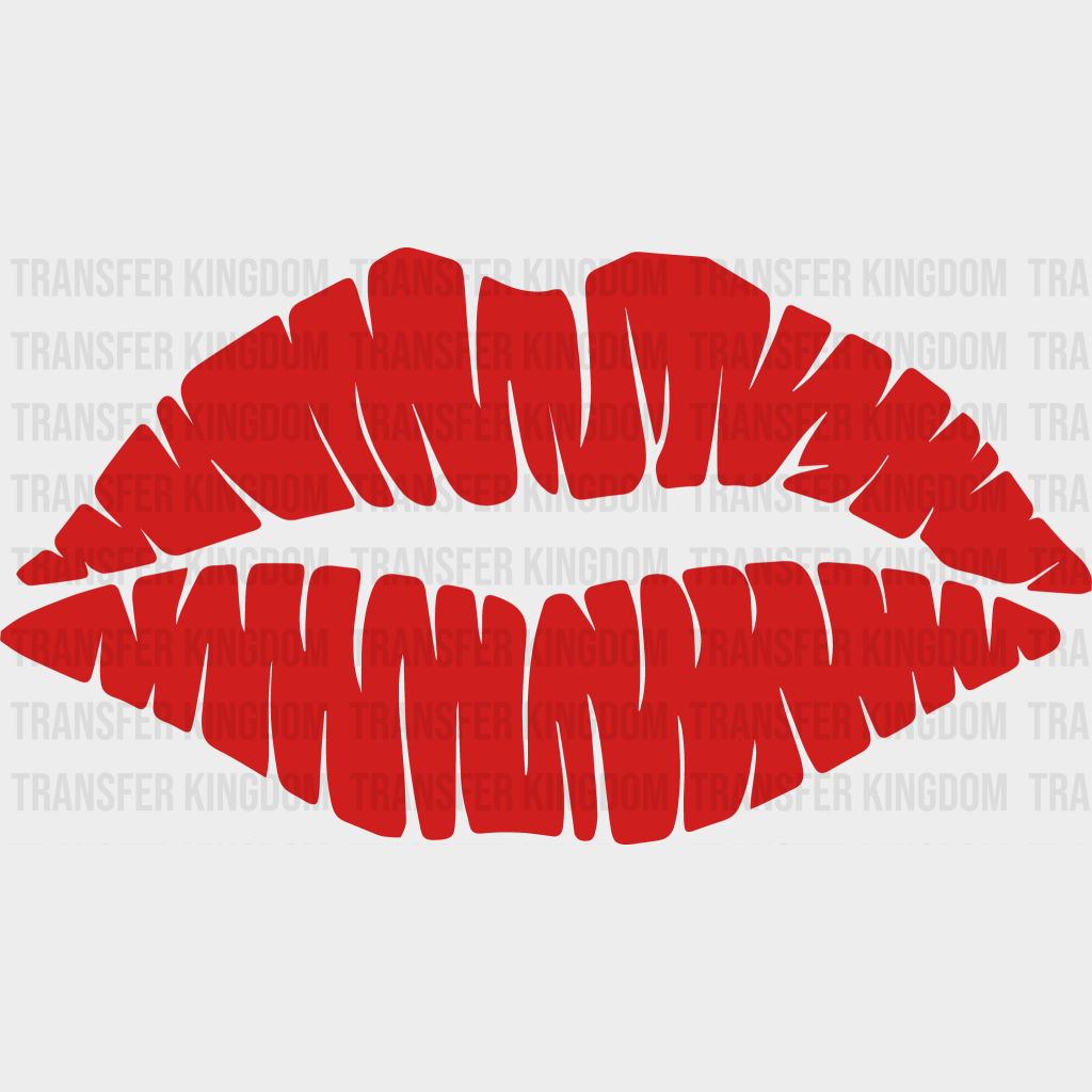 Red Lip Valentines Day Design - Dtf Heat Transfer