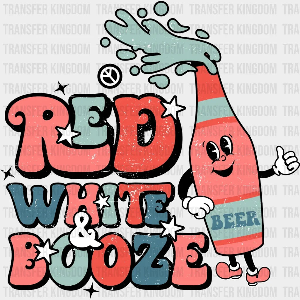 Red White & Booze Beer Dtf Transfer