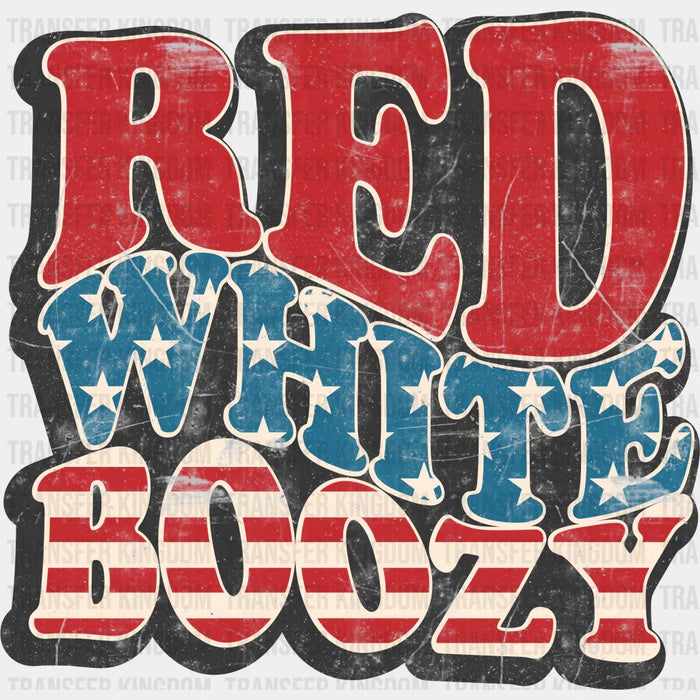 Red White Boozy 4th Of July DTF Transfer