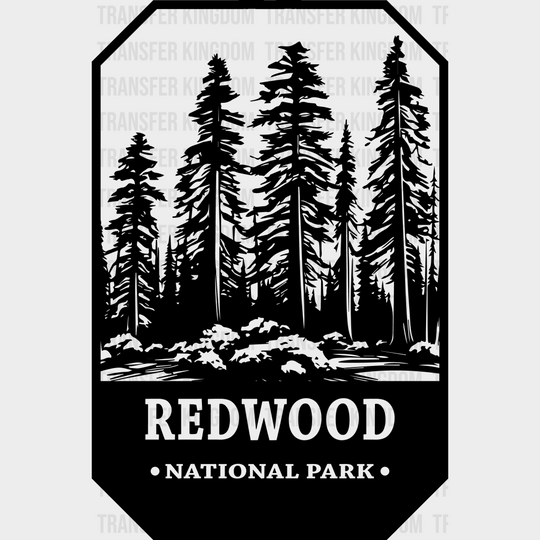 Redwood National Park Design - Parks Dtf Transfers Unisex S & M (10’) / Dark Color See Imaging