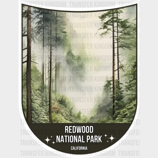 Redwood National Park California - National Parks DTF Transfer