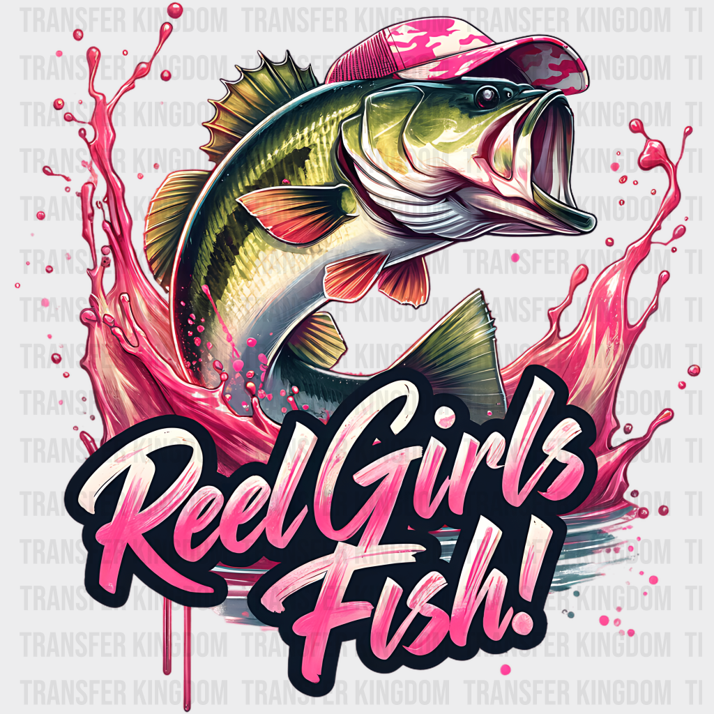 Reel Girls Fish Design - Fishing Dtf Transfers