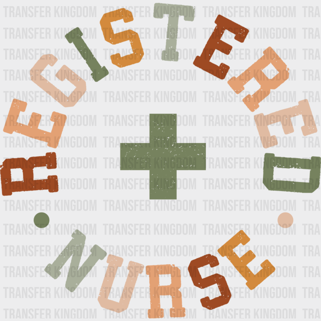 Registered Nurse Circle Design - Dtf Transfers