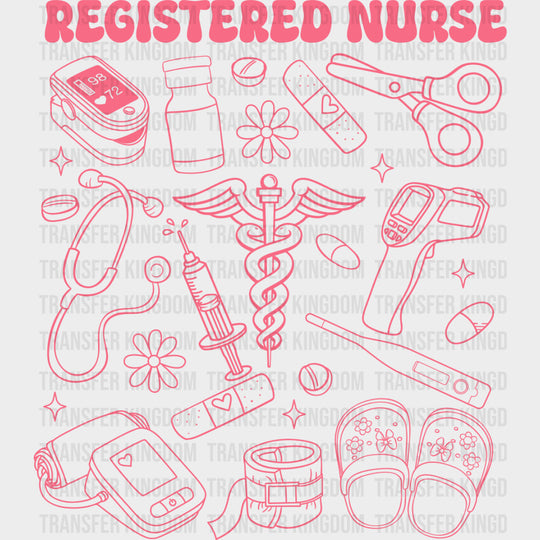 Registered Nurse Pink Design - Registered Nurse DTF Transfers