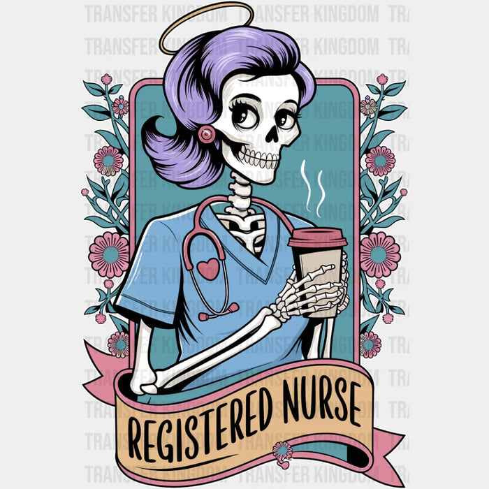 Registered Nurse Skeleton - Nurse DTF Transfer