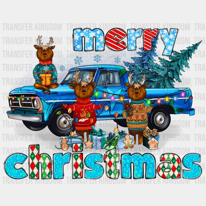 REINDEER MERRY CHRISTMAS Christmas Design - DTF heat transfer