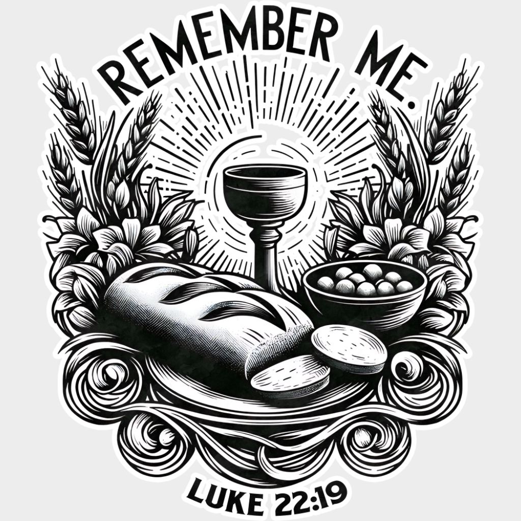 Remember Me Luke 22:19 - Christianity DTF Transfer Adult Unisex - S & M (10’’) / Light Color Design (See Imaging)