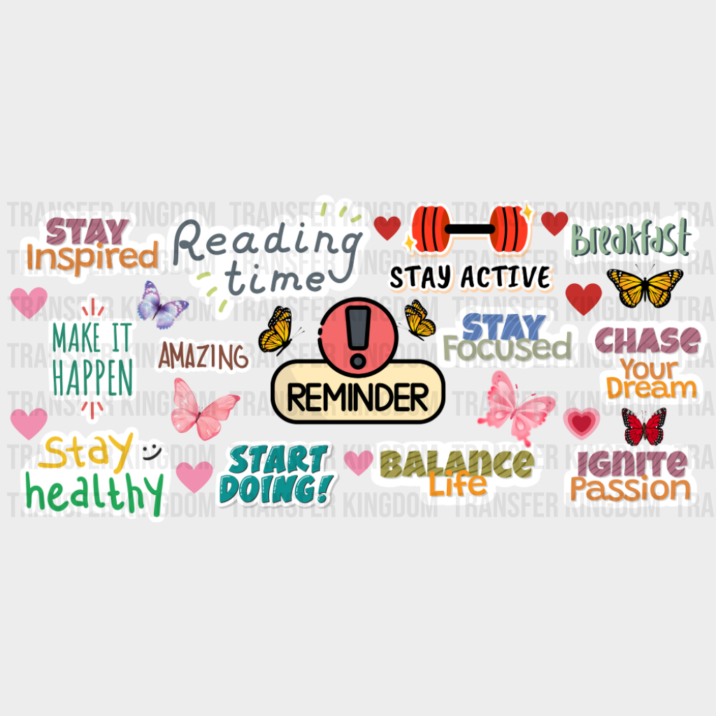 Reminder - Mental Health Cup Wrap UV Sticker Permanent UV DTF Decal UVDTF