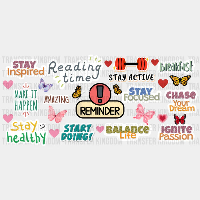 Reminder - Mental Health Cup Wrap UV Sticker Permanent UV DTF Decal