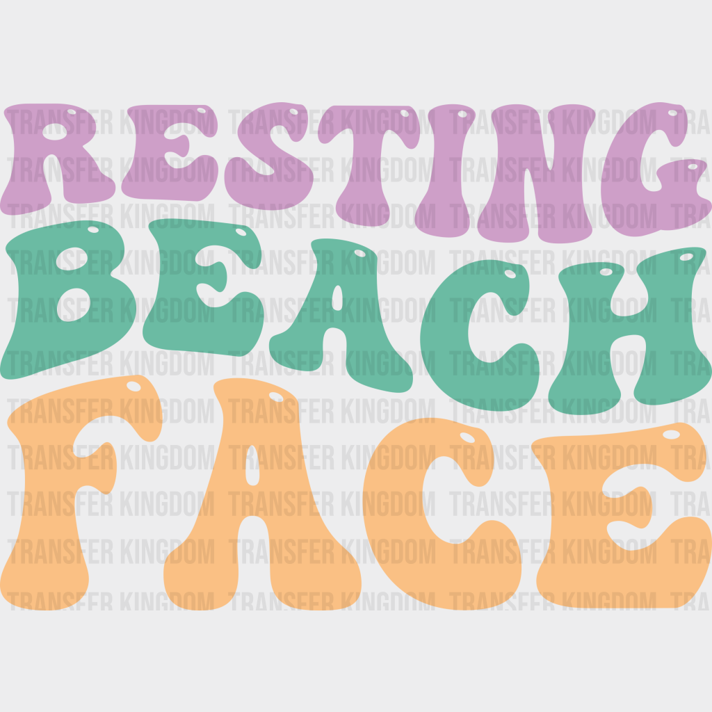 Resting Beach Face Summer Uv Dtf Transfer Cup Wrap Sticker