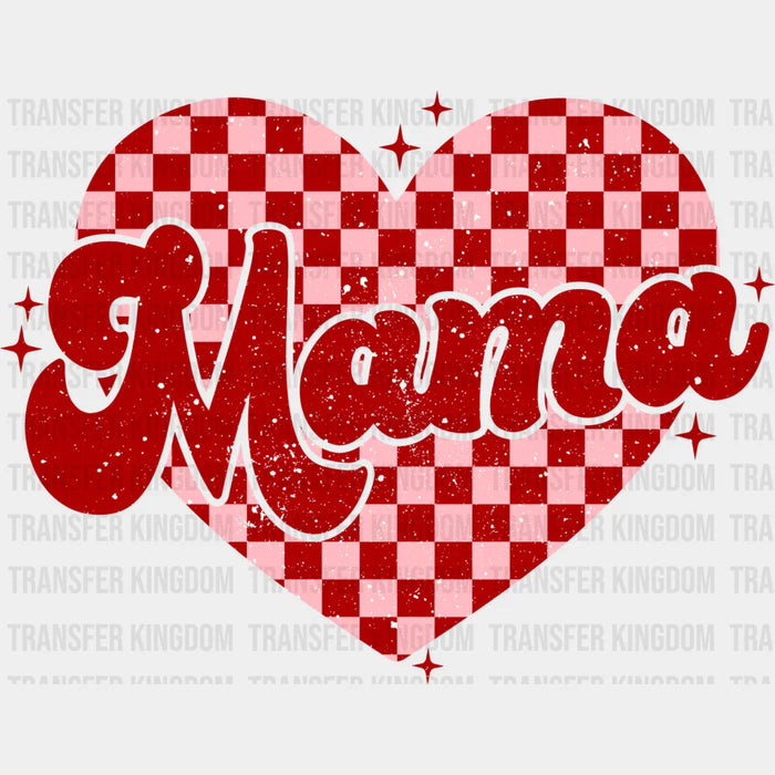 Retro Mama Heart Shape - Mothers Day - DTF Transfer