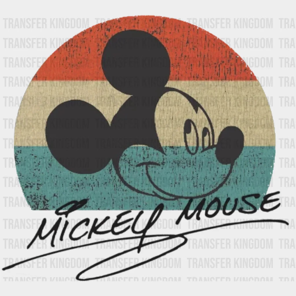 Retro Mickey Mouse Design - Dtf Heat Transfer