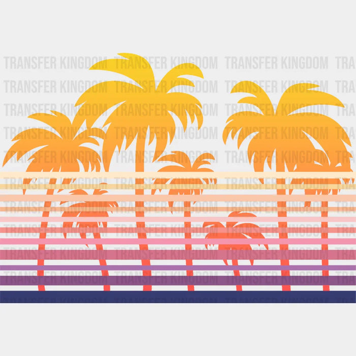 Retro Palms Summer DTF Transfer