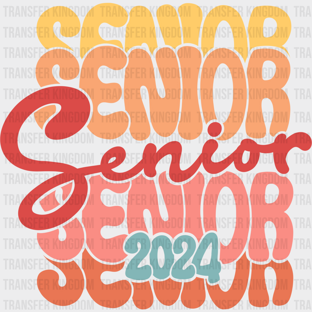 Retro Senior 2024 - Graduation Dtf Transfer