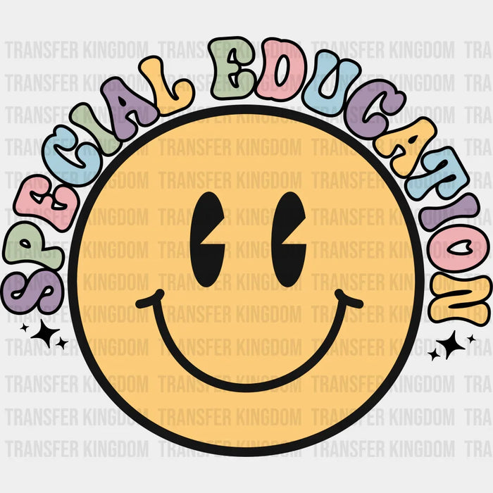 Retro Smile Face Special Education Design - Special ED DTF heat transfer