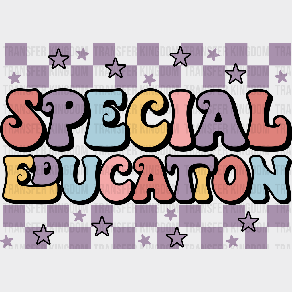 Retro Special Education Star Design - Ed Dtf Heat Transfer