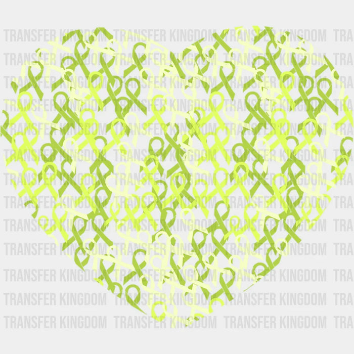 Ribbon Heart Design - Lymphoma DTF heat transfer