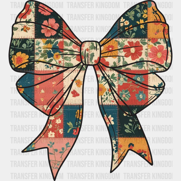 Ribbon Patchwork Blooms - Fall DTF Transfer