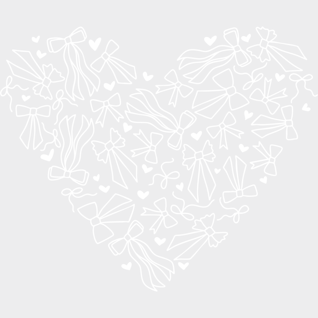 Ribbon Red And White Hearts - Valentine’s Day DTF Transfer Adult Unisex - S & M (10’’) / Light Color Design (See