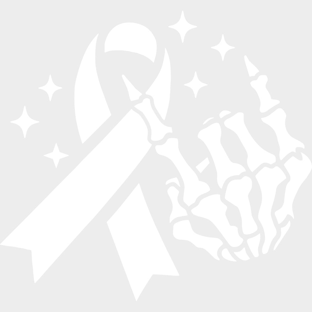 Ribbon & Sign of the Horns - Pancreatic Cancer DTF Transfers - Adult Unisex - S & M (10’’) / Light Color Design (See