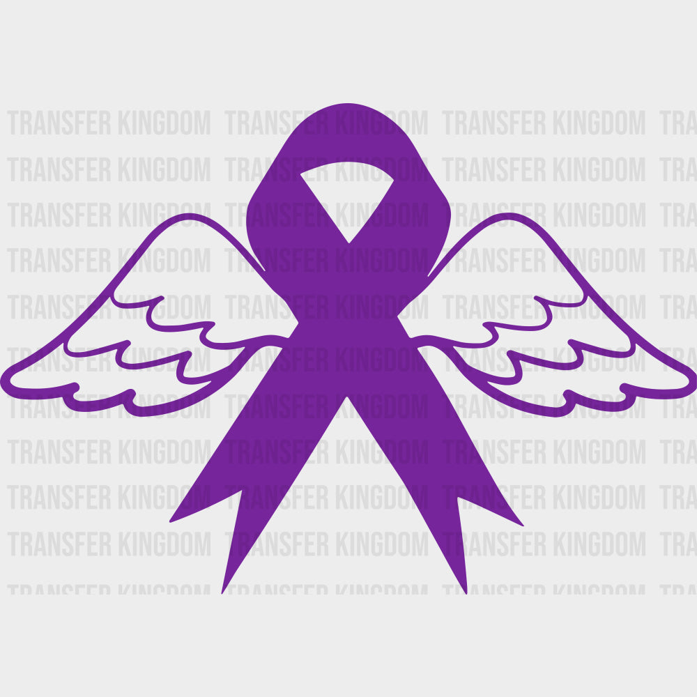 Ribbon With Wings - Hodgkin’s Lymphoma Cancer DTF Transfers