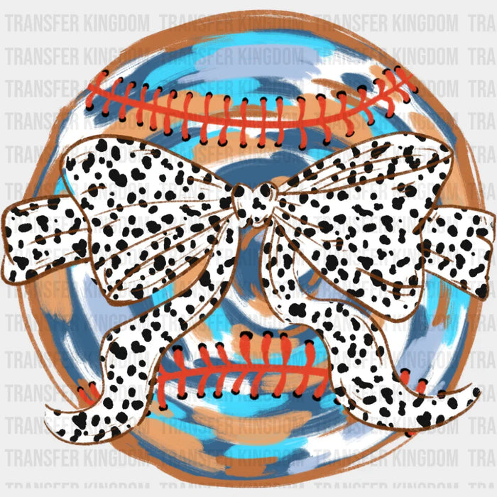 Ribbon Wrapped Baseball - Baseball DTF Transfer